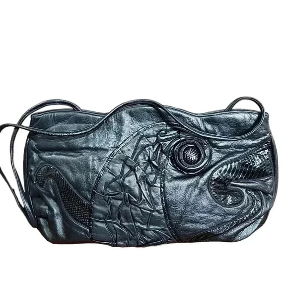 AMANO Vintage 70s Leather Gourgeous  shoulder bag - Picture 2 of 15